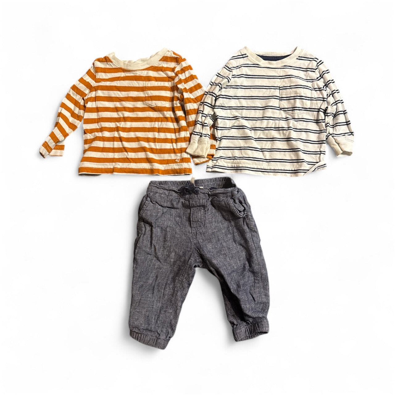 #28 REDUCED Janie & Jack / Carters Boys Long Sleeve Shirts and Pants Bundle 6-12M