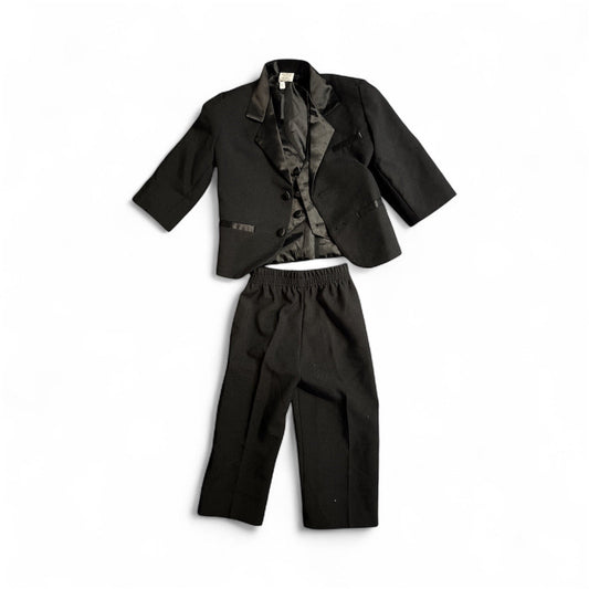 #28 REDUCED Boys Three Piece Black Tuxedo Suit Size 2T