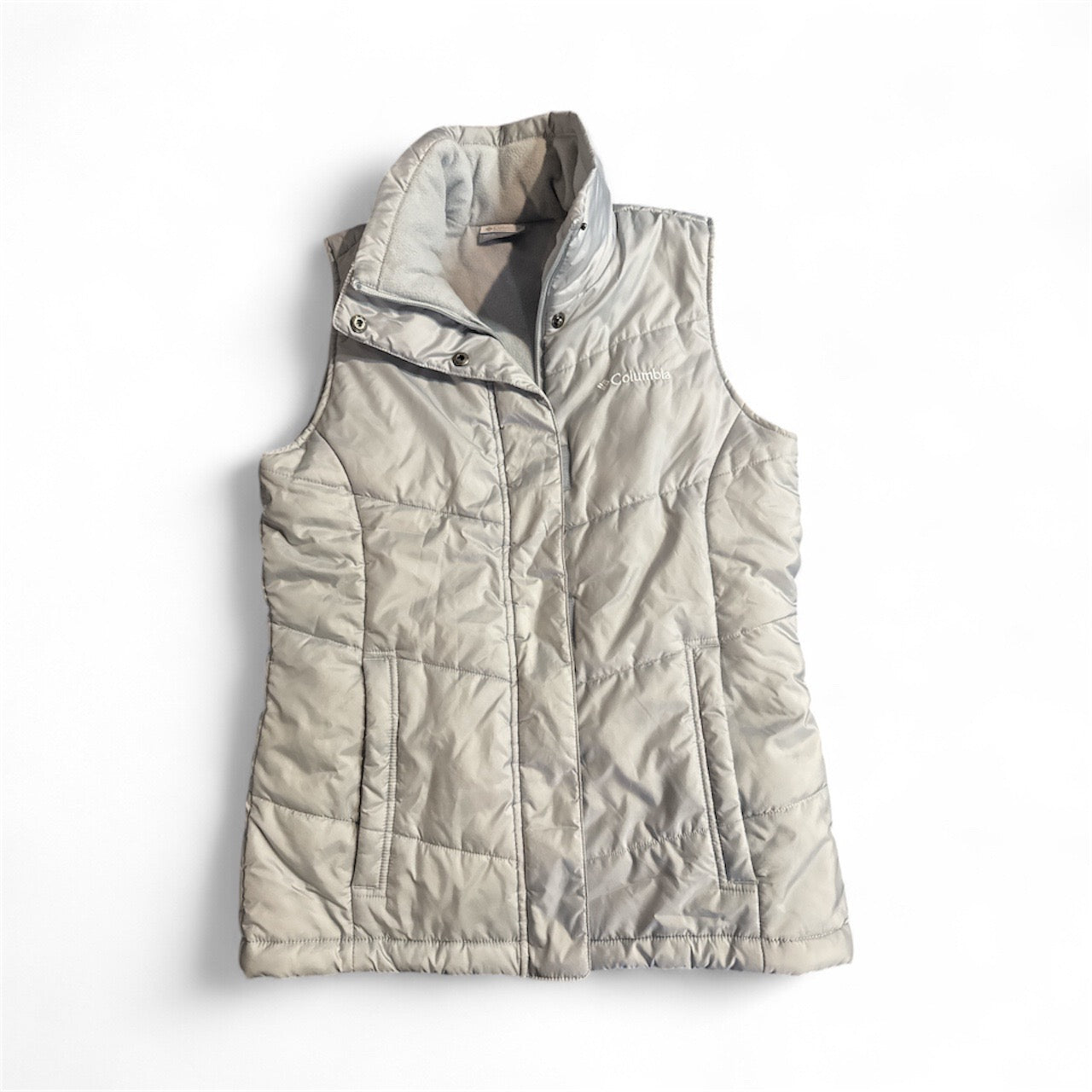 #28 REDUCED Womens Columbia Blue Fleece-lined Vest Size Small