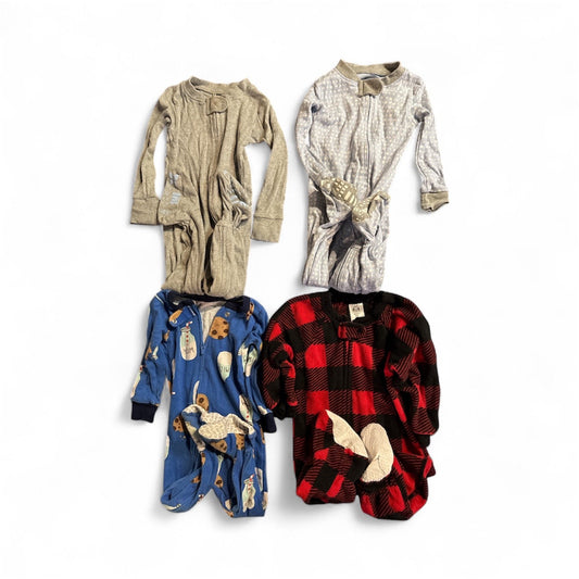 #28 REDUCED Gerber / Honest Baby / Carters Footed Sleeper Bundle Size 12M