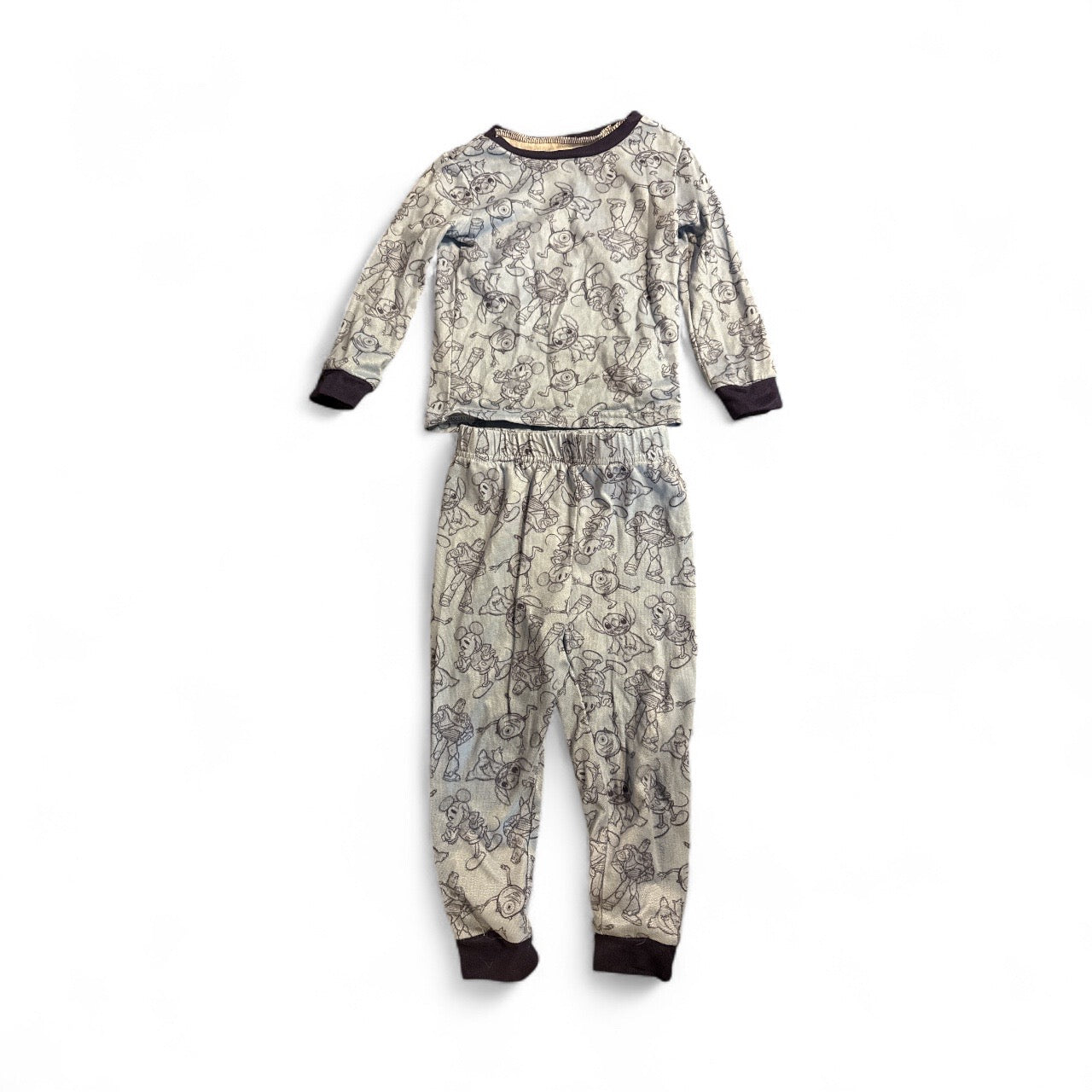 #28 REDUCED  Disney Character Two Piece Pajamas Size 4