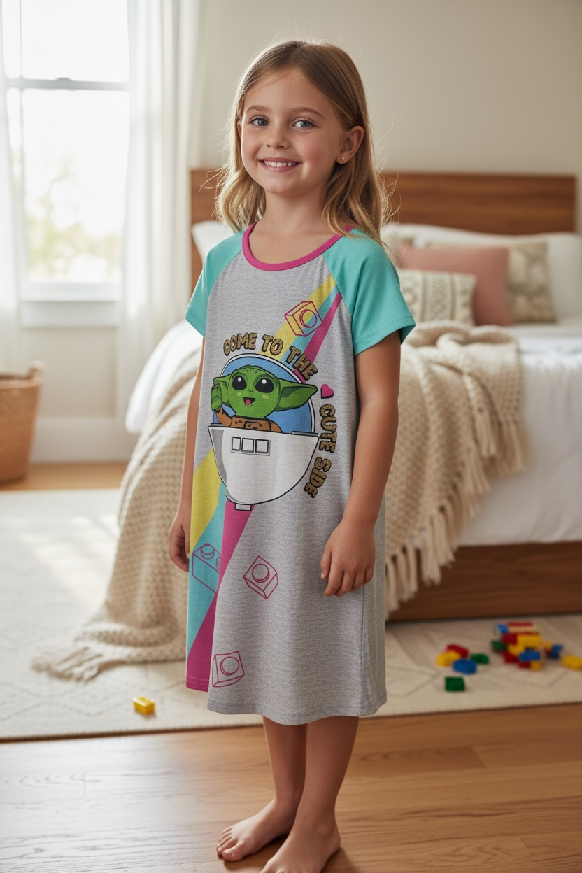 #77 NWT Star Wars Baby Yoda Nightgown, Size 4/5