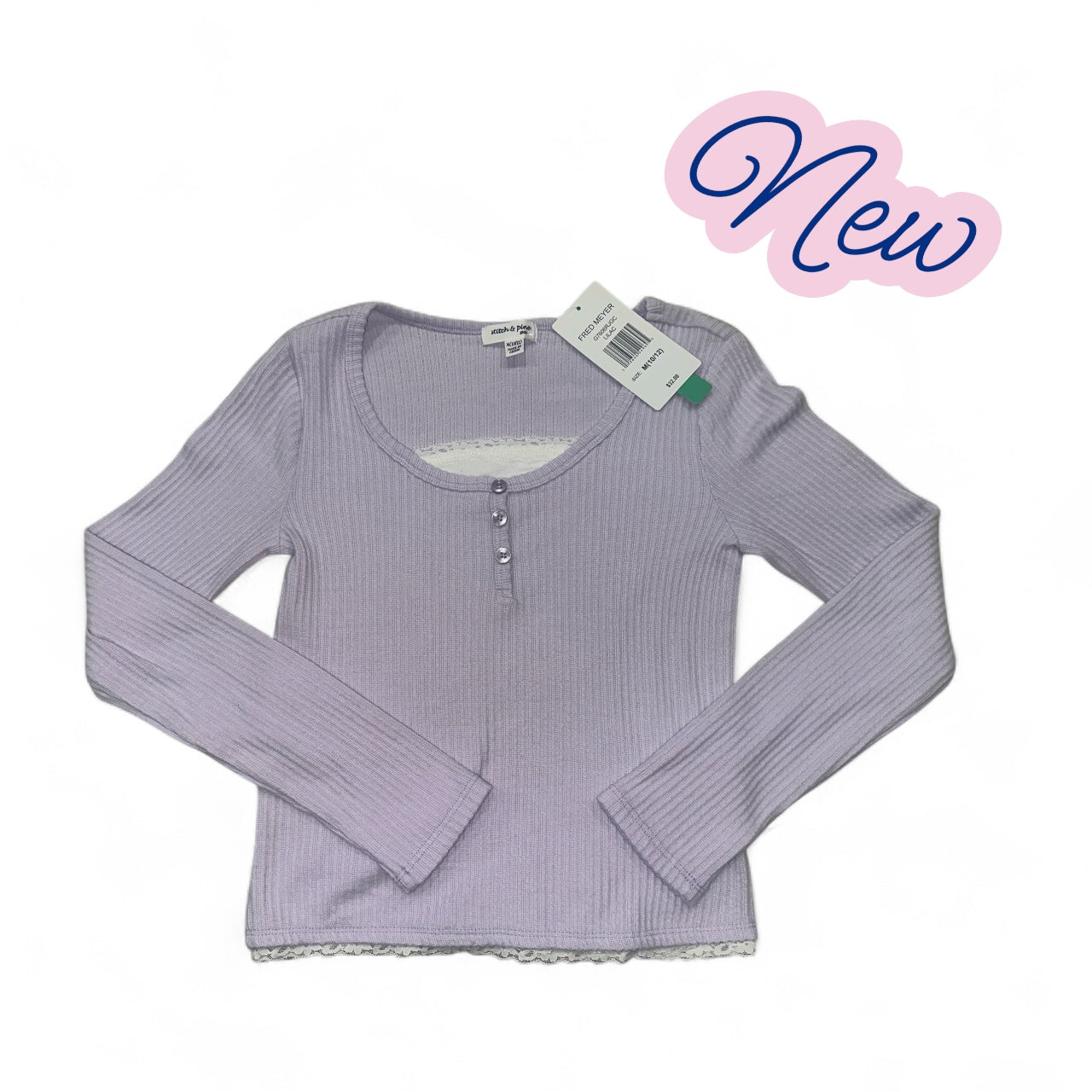 #77 NWT 2 Stitch & Pine Blouses, Girls 10/12