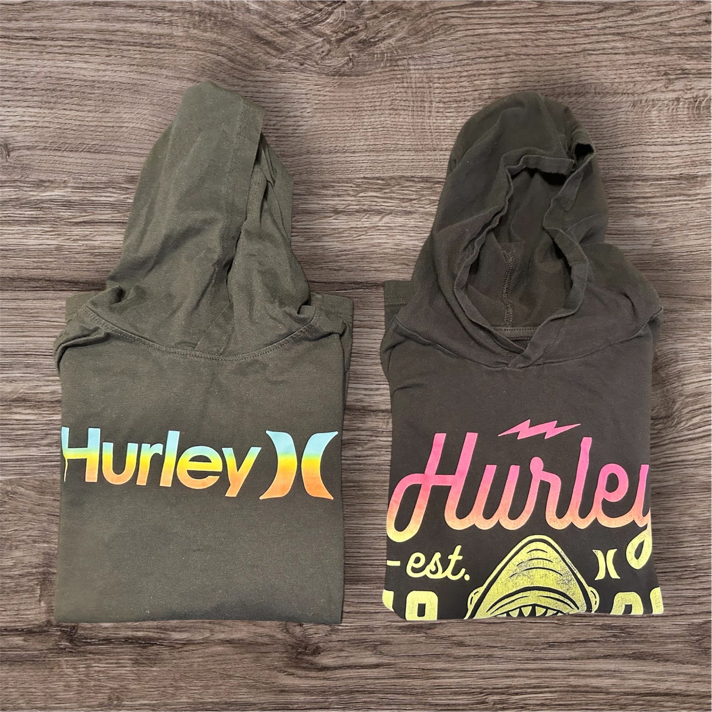 #169 Boy’s Medium Hurley Hoodies (2)