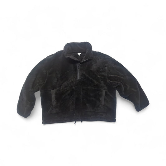 #77 Like New Faux Fur Half-Zip Pullover, Women’s Large