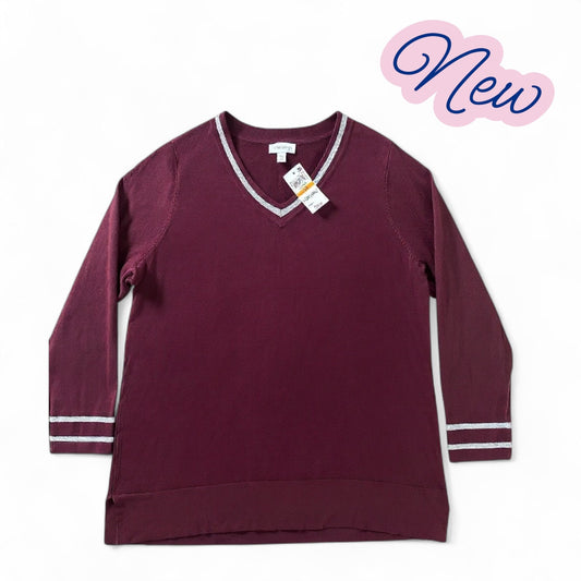 #77 NWT Maroon Charter Club Sweater, Women’s 3X