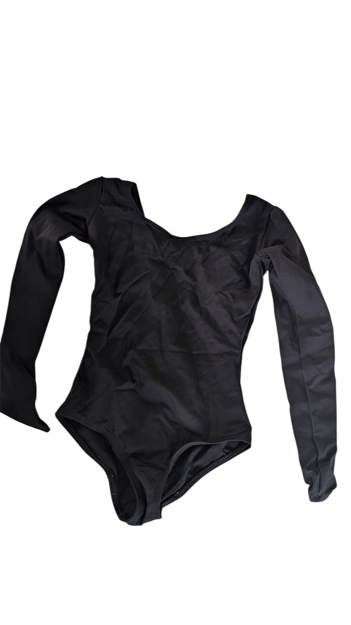 55 -  Sz Small long sleeve black leotard