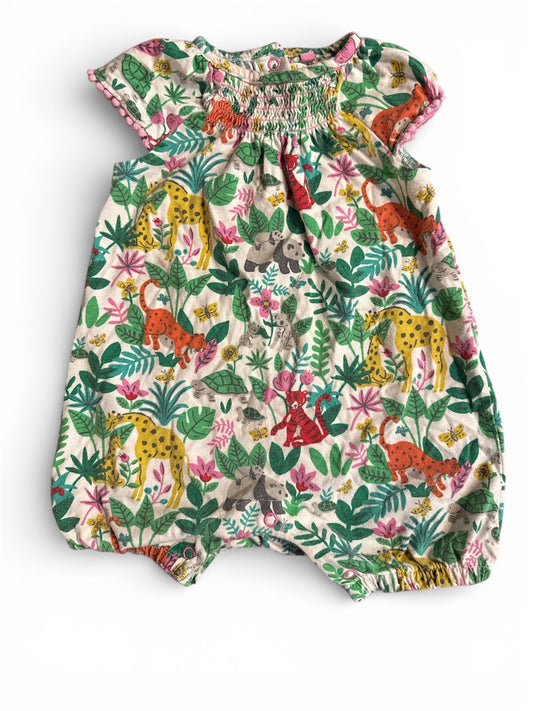 #190 Baby Boden Jungle Animal Romper Size 9-12M