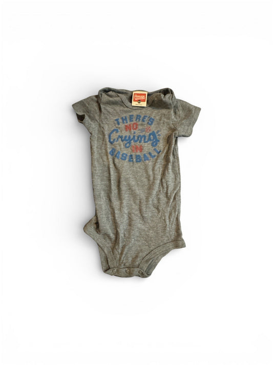 #190 Homage There's No Crying in Baseball Onesie Size 6-9M