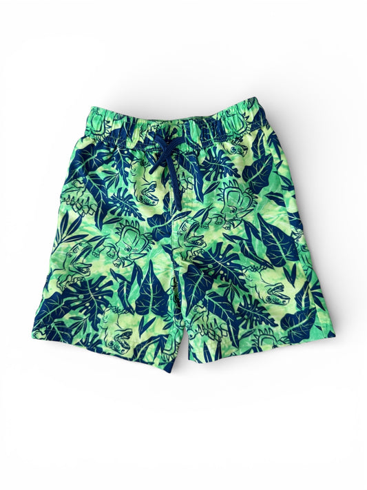 #155 Boys Adjustable Dino Swim Trunks, Size 4T