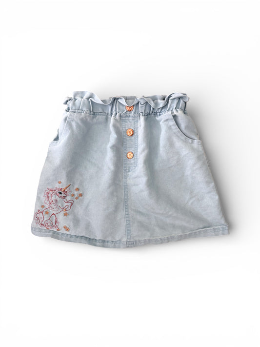 #155 Never Worn Unicorn Skirt w/ Pockets, Girls 7