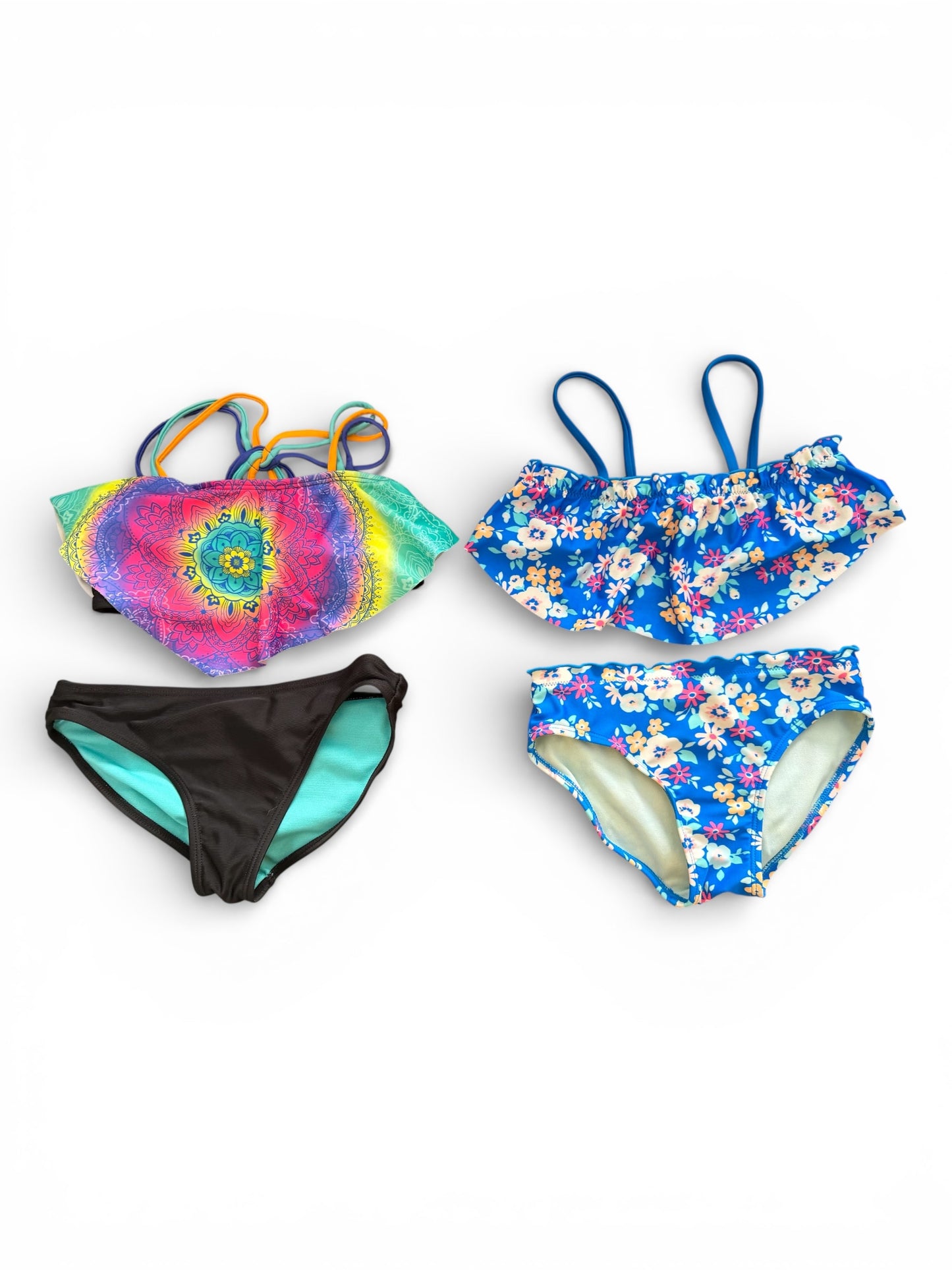 #155 Two Girls 2-Piece Bathing Suits, Size 6/7