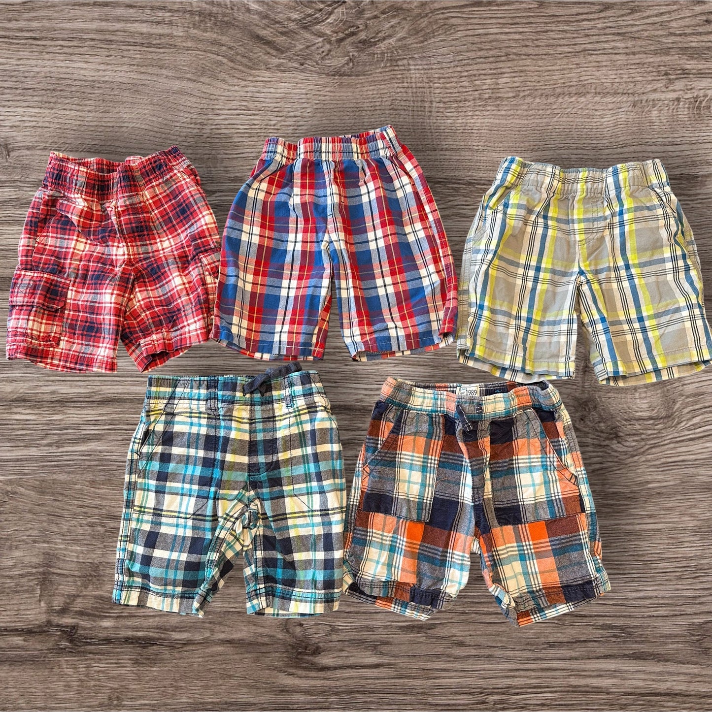 #169 Boy’s 3T Plaid Short Bundle (5 Pairs) REDUCED