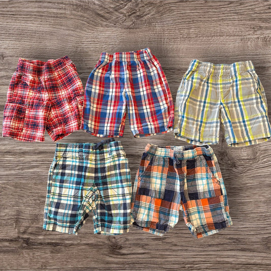 #169 Boy’s 3T Plaid Short Bundle (5 Pairs) REDUCED