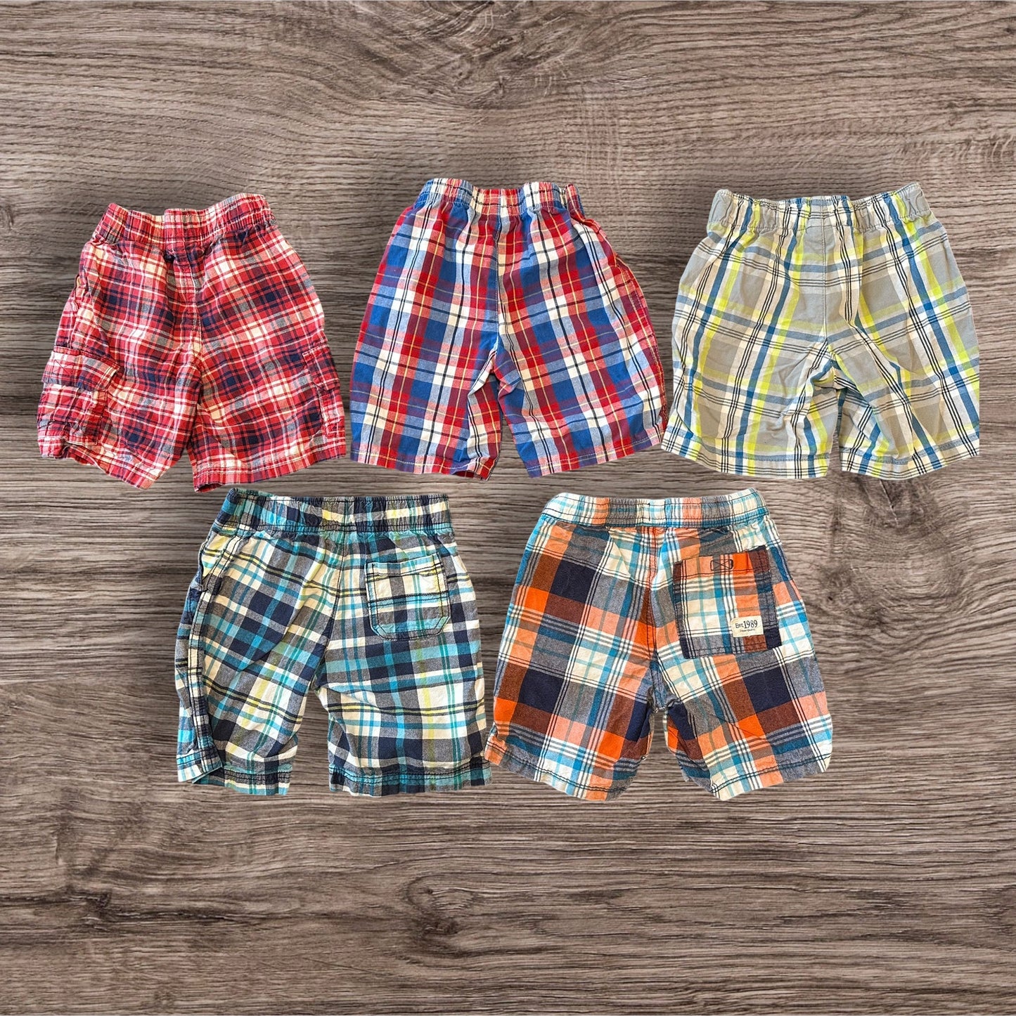 #169 Boy’s 3T Plaid Short Bundle (5 Pairs) REDUCED