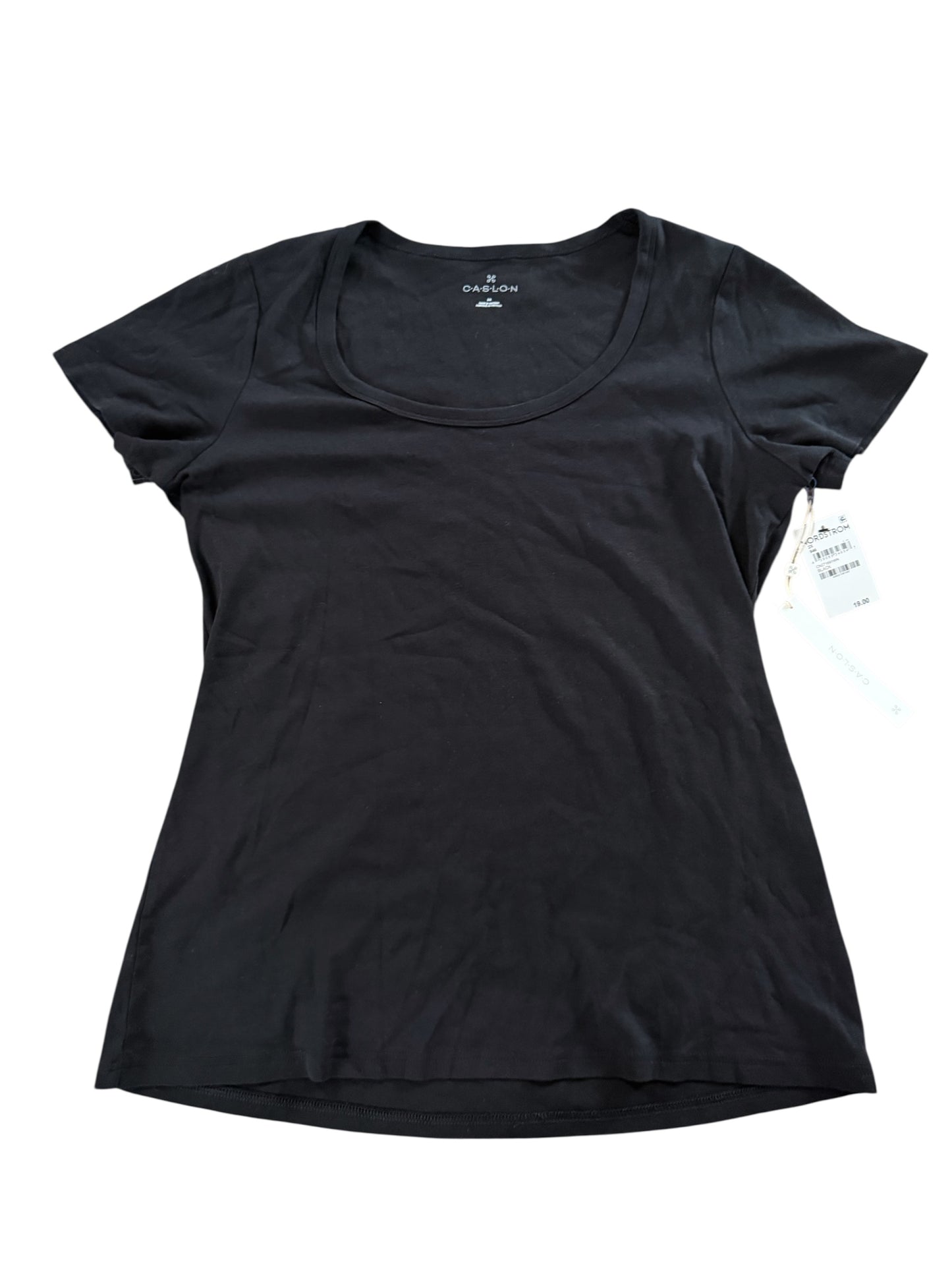 #155 NWT Nordstrom Caslon Tee, Black, Women's 2X
