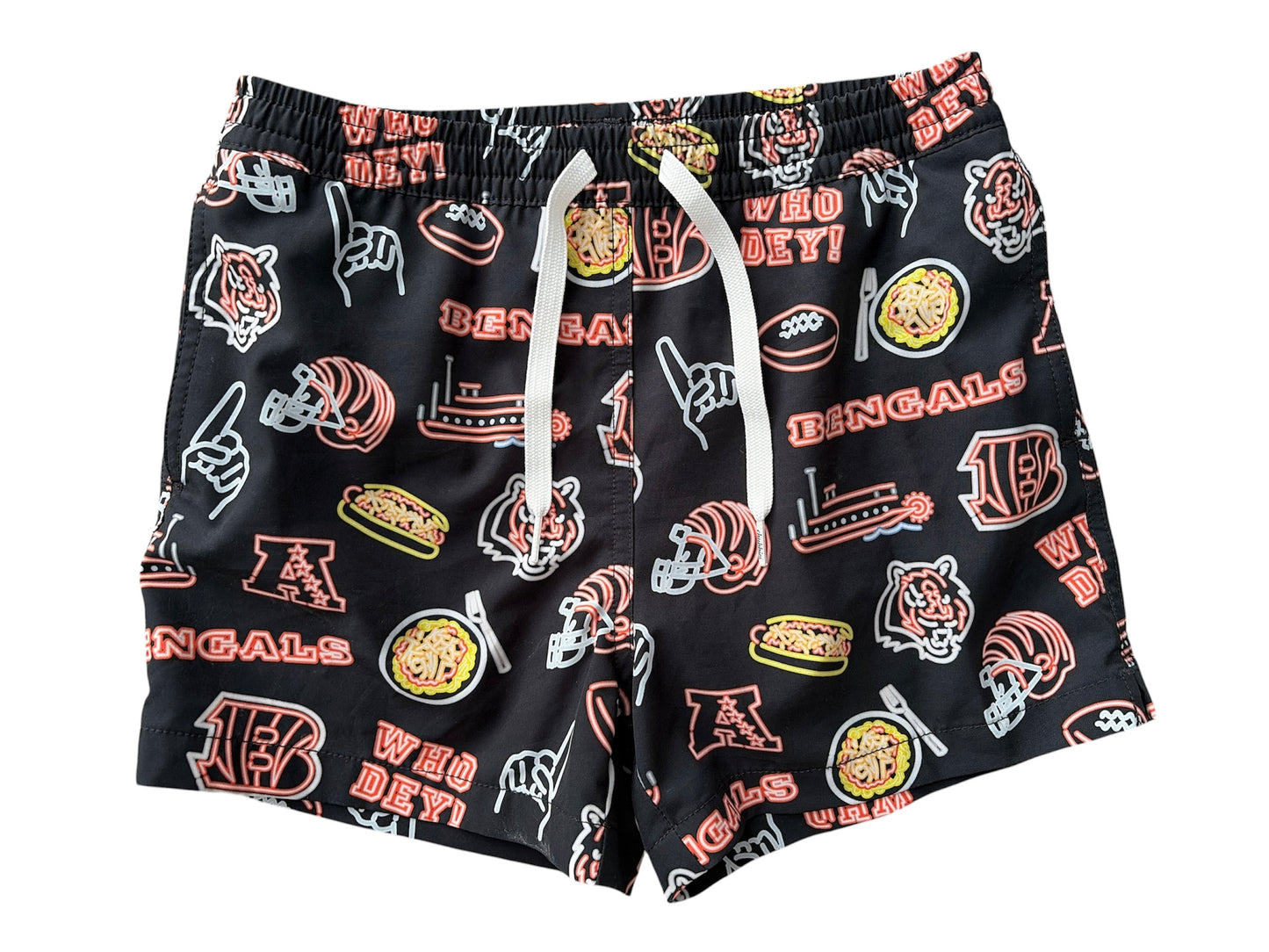 Boys Chubbies Swim Trunks Bengals size youth medium (10/12)