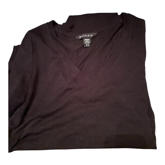 77 - Athlete Short Sleeve v neck sz small  (color is black)