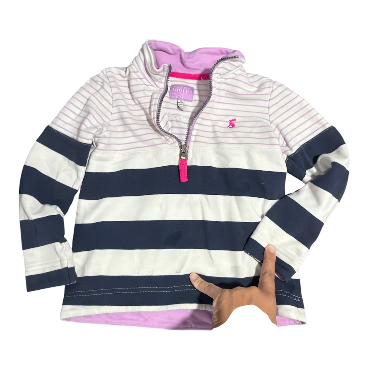 77 - Joules Quarter Zip sz 6 *note the small marks