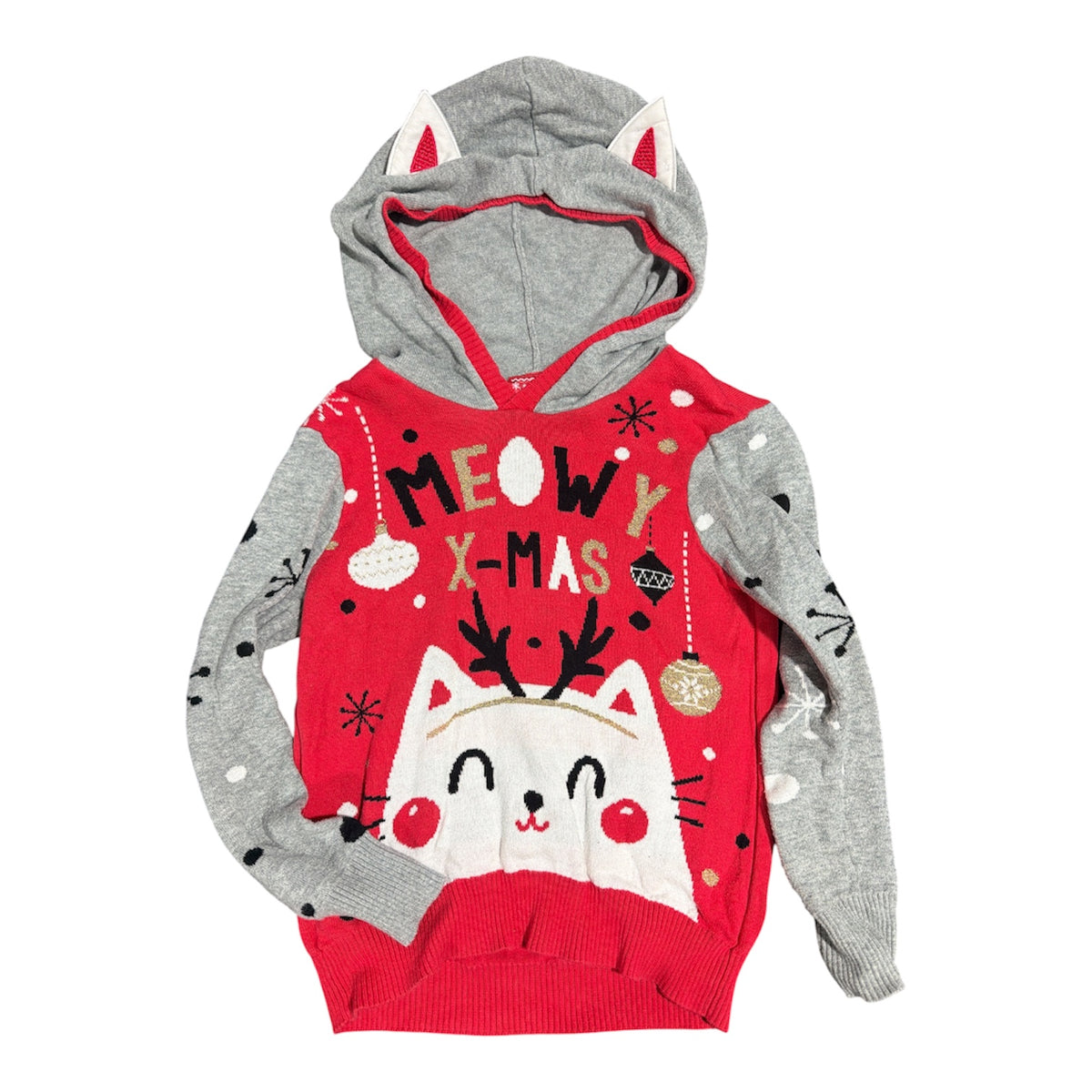77 - Meowy Xmas Cat Sweater sz 5