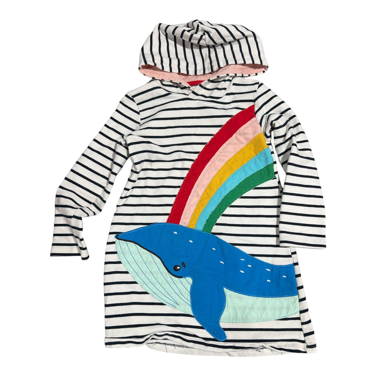 77 - Fauxden sweatshirt dress Rainbow Whale sz 5