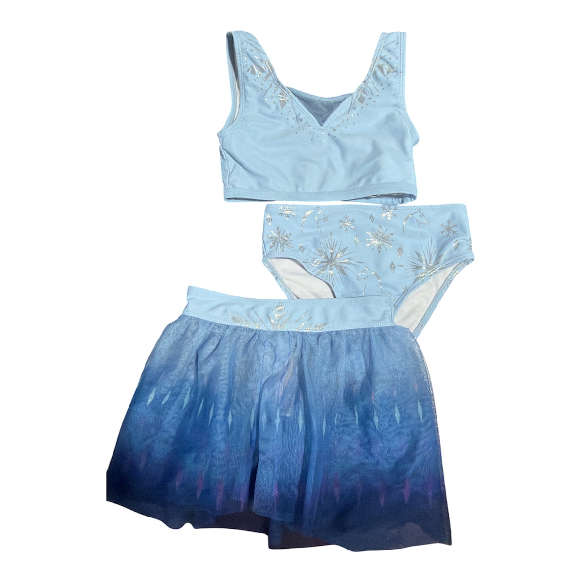 77 - sz 5/6 Elsa Frozen Swimsuit with skirt