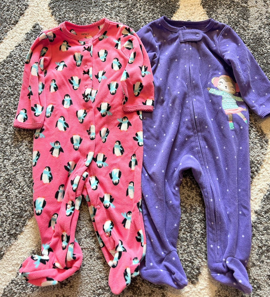 Seller 120, VGUC 6M Fleece Sleepers