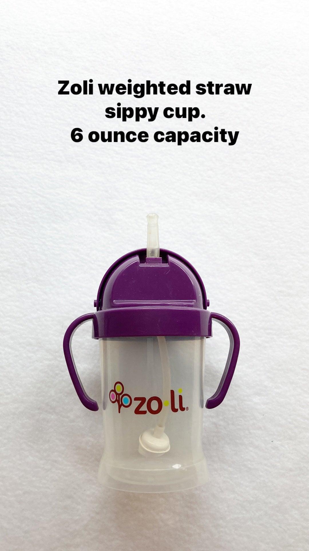 #1-Zoli Weighted Straw Sippy Cup-6oz Capacity