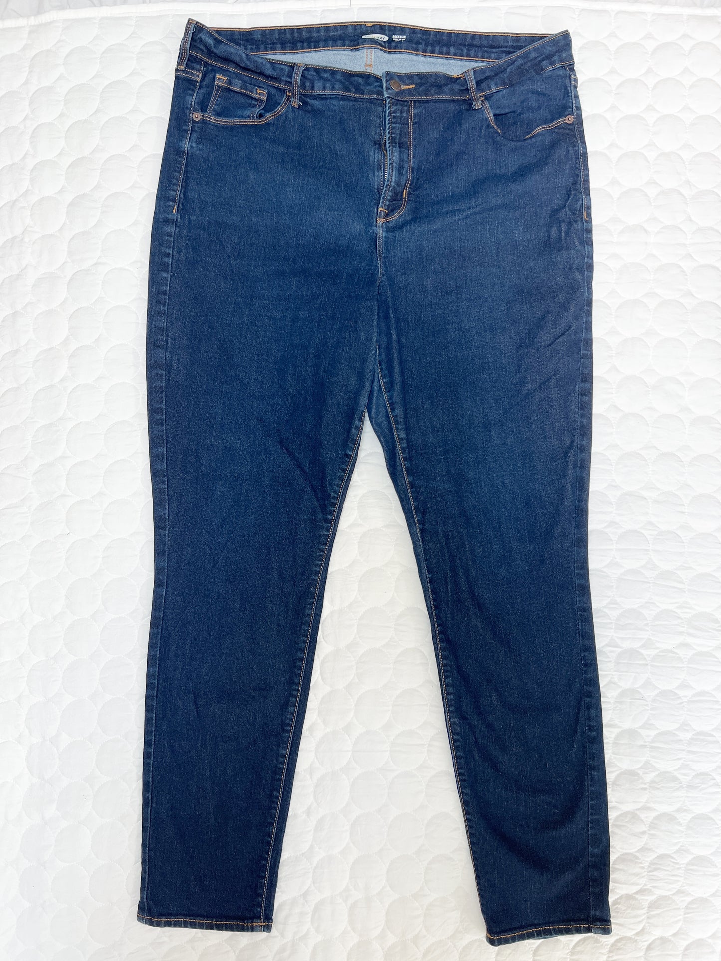 Size 18 tall Old Navy dark wash rockstar super skinny jeans, EUC