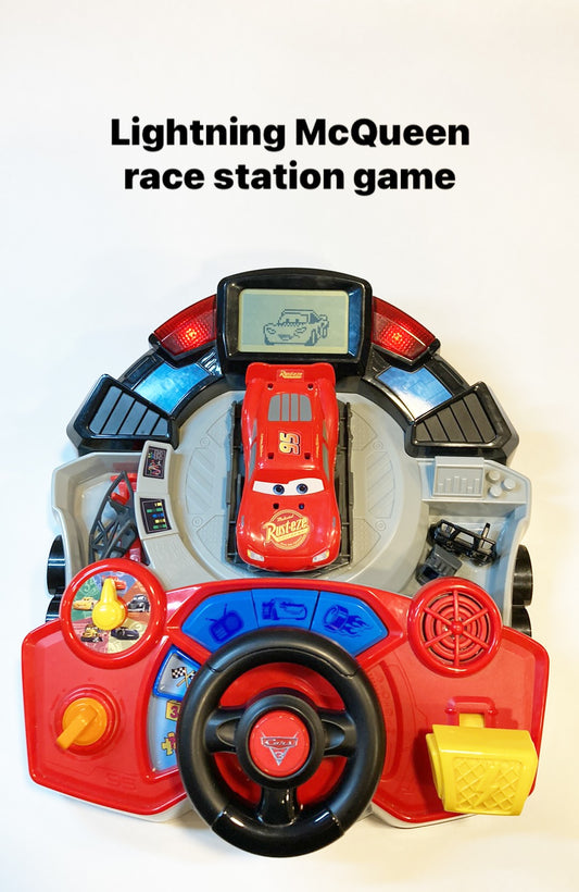 VTECH Lightning McQueen Race Station Game-Pickup possible in West Chester, Norwood, Blue Ash, or Reading outside of bi-annual sales event pickup.