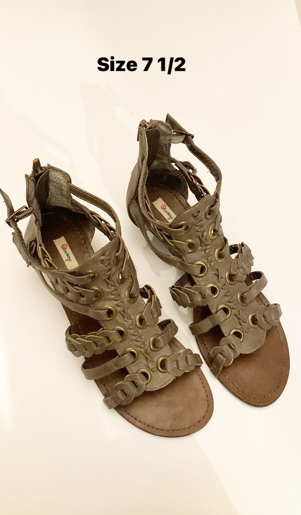 Size 7 1/2-Women’s Gladiator Style Sandal-Pickup possible in West Chester, Norwood, Blue Ash, or Reading outside of bi-annual sales event pickup.