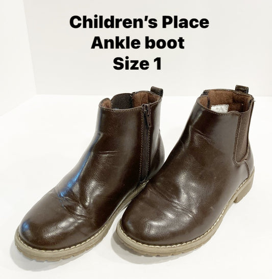 Size 1-Youth-Children's Place Ankle Boots-Pickup possible in West Chester, Norwood, Blue Ash, or Reading outside of bi-annual sales event pickup.