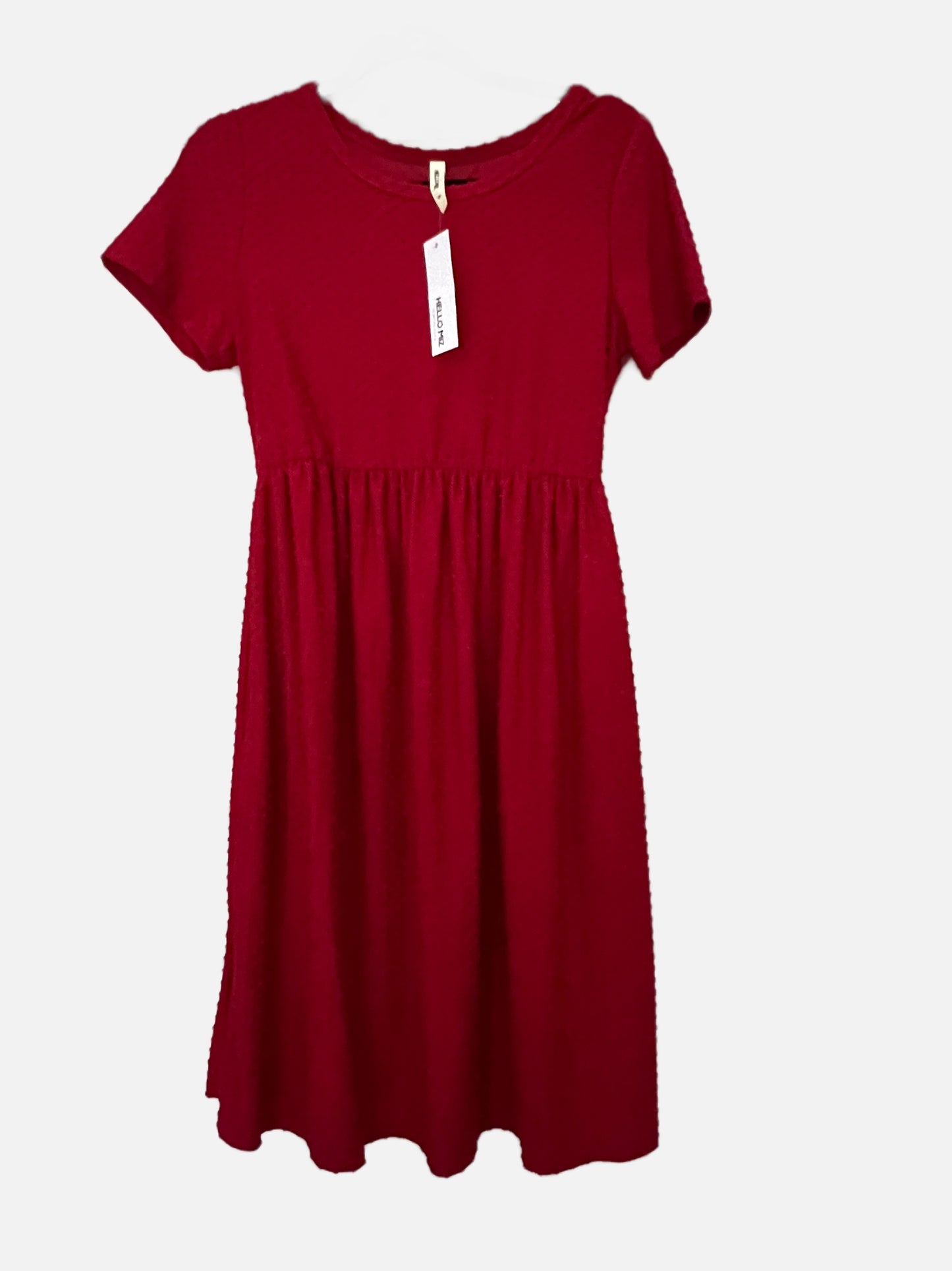 Red maternity dress, size S, NWT