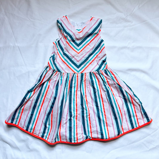 Jacadi Paris dress color stripes girls 6