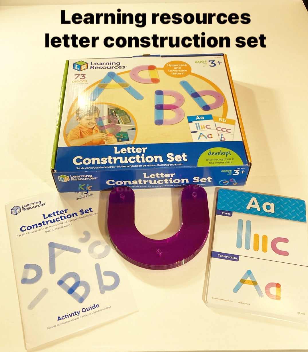 #1-*REDUCED*-Learning Resources Letter Construction Set-Like New and all Pieces Accounted for