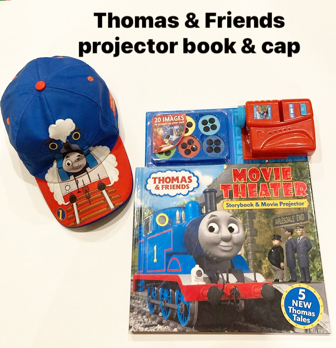 #1-*REDUCED*-Thomas & Friends Movie Theatre Projector Storybook & Baseball Cap