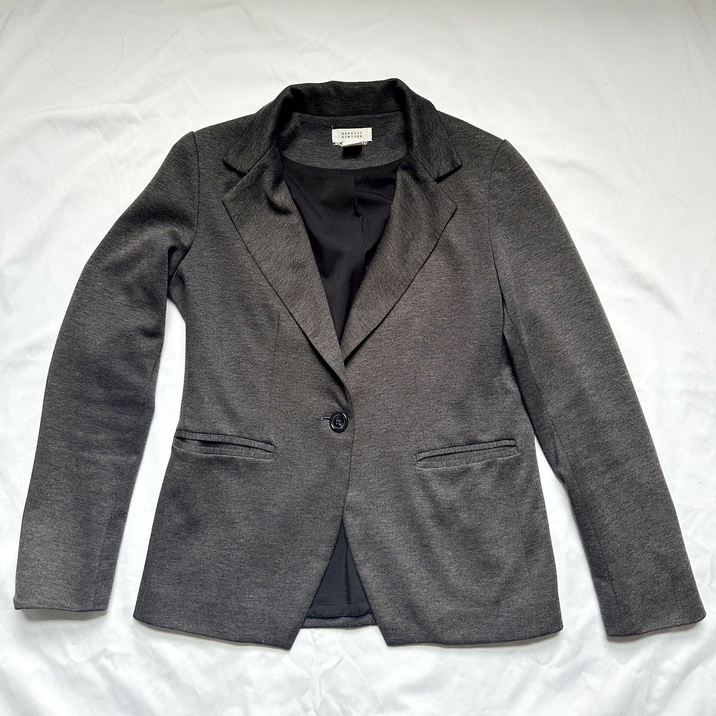 #56 Barneys New York dark grey blazer women S