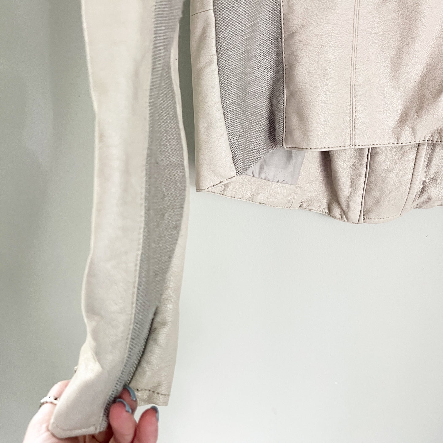 Seller 196 Free People Cool & Clean Vegan leather jacket M