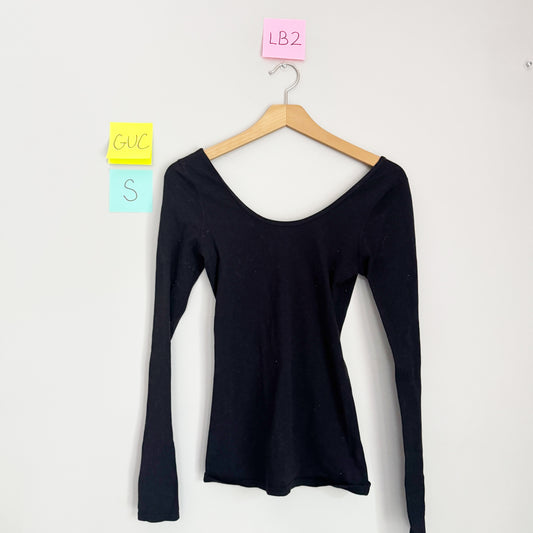 Seller 196 Lululemon black my Mantra LS top S