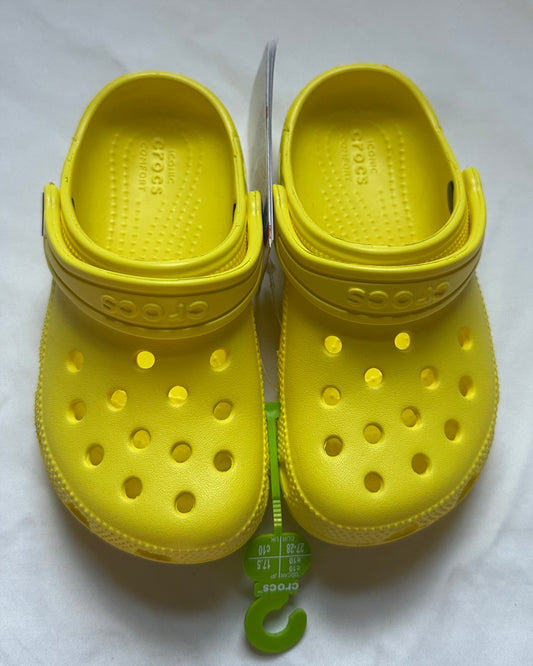#56 Crocs classic cyber yellow c10 NWT