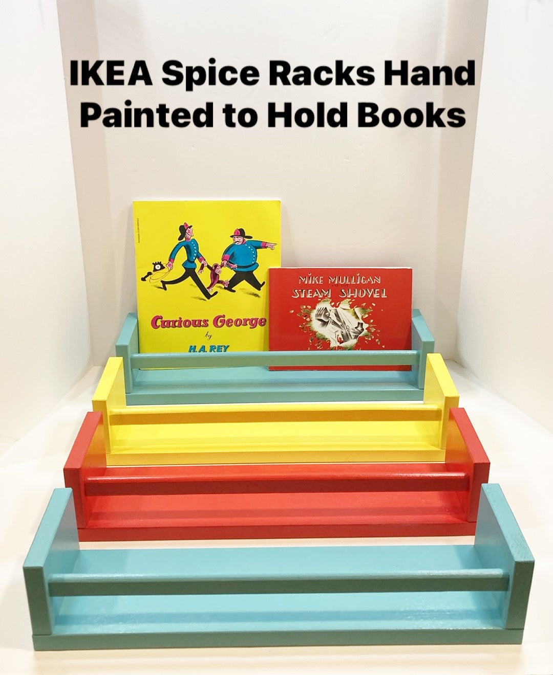 *REDUCED*-#99-Hand Painted IKEA Spice Shelves