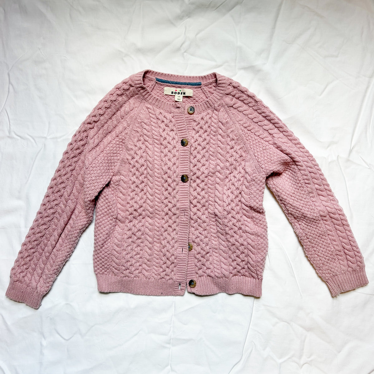 #78 Mini Boden Cardigan Sweater Pink Girls 7-8