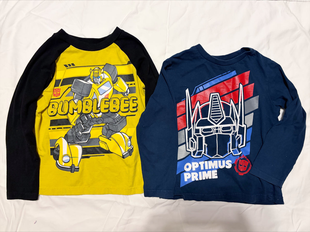 #78 Transformer Long Sleeve Shirts set of 2 Boys 5