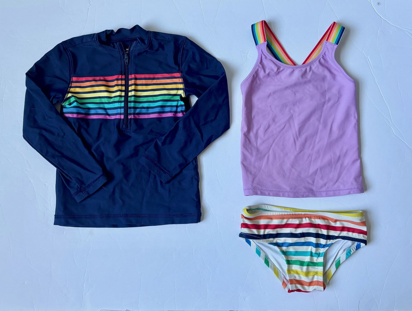 #43 Primary Rashguard and Two-Piece Swimsuit Girls 2 to 3 years VGUC *REDUCED