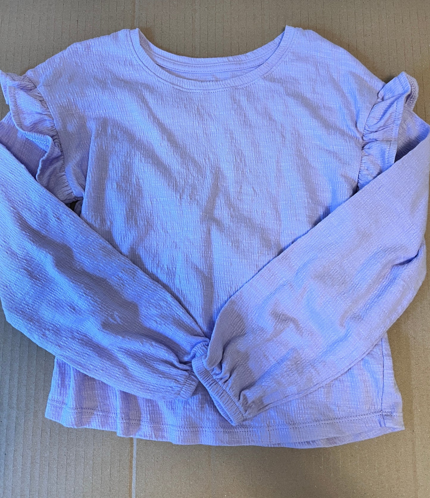 #176 - Cat & Jack girls purple ruffle top | S