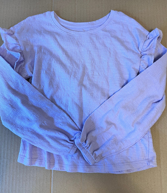 #176 - Cat & Jack girls purple ruffle top | S