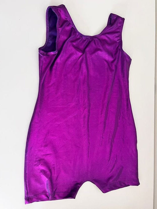 #176 - Purple girls gymnastics leotard | S