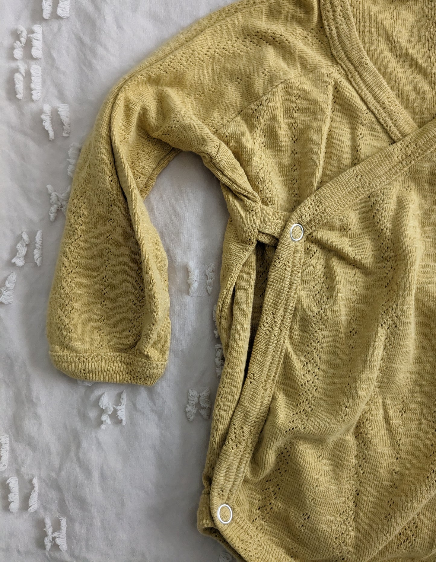 Kate Quinn mustard yellow kimono onesie | 12-18 month