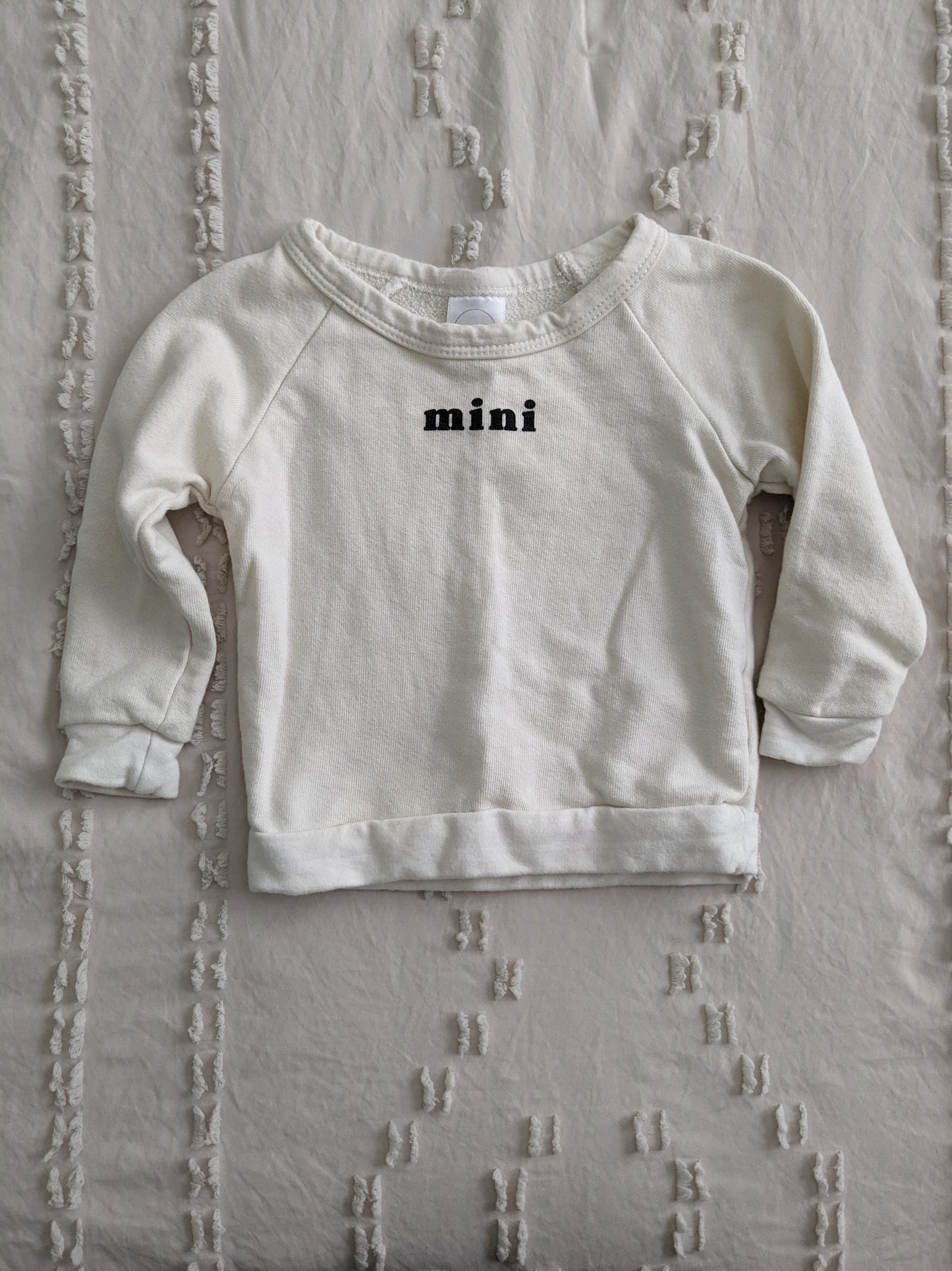 Cheerily "mini" ivory sweatshirt | 6-12 month