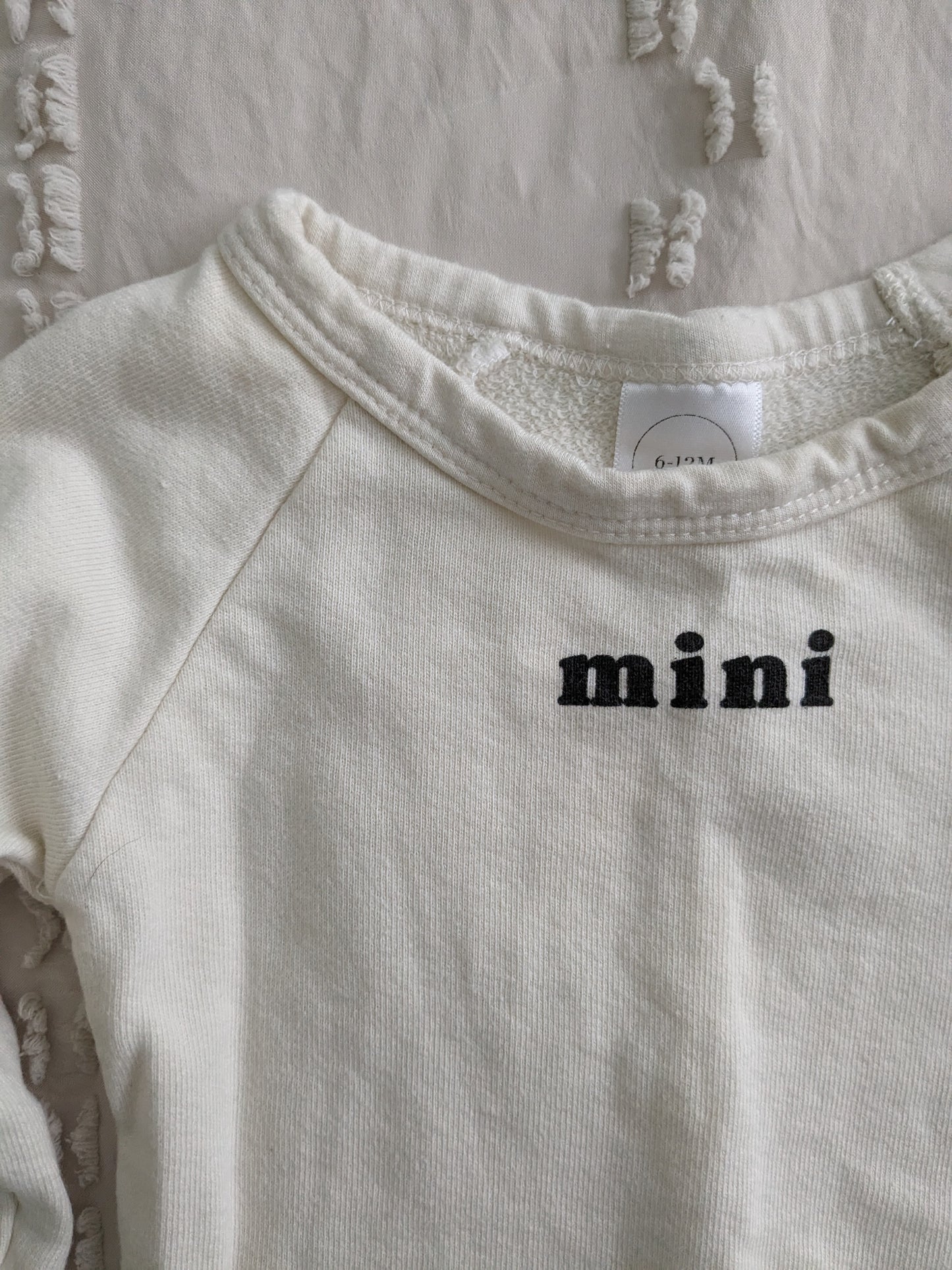 Cheerily "mini" ivory sweatshirt | 6-12 month